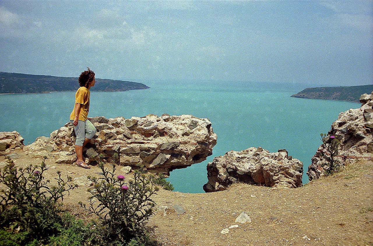 26.06.1993 | Bosporus Tour | Anadolu Kavagi Burgblick zum Schwarze Meer
