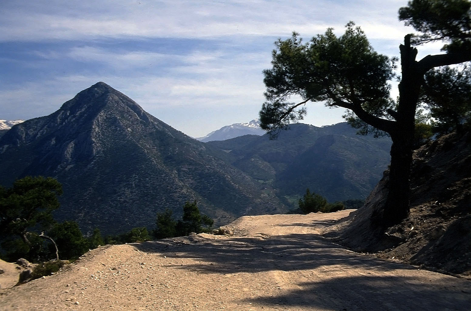 23.04.1993 | nach Kadyanda | gediegene Forststrasse in den Bergen