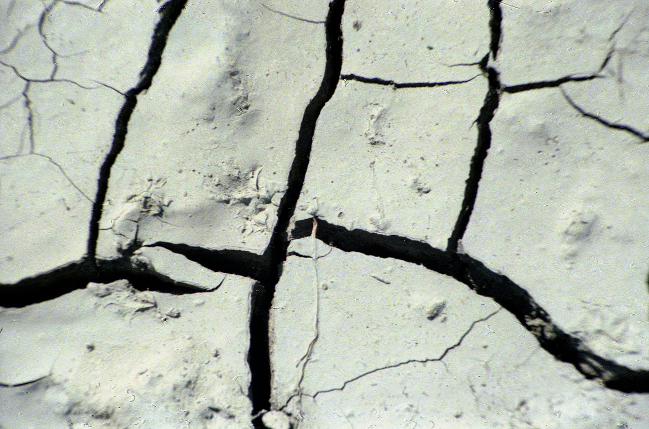 19.09.1992 | bei Manavgat | Trockenrisse im Lehmboden