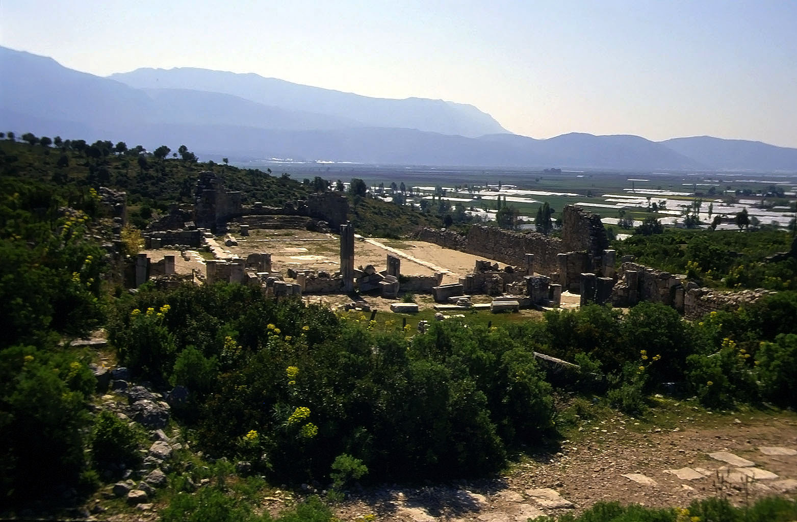 22.04.1993 | römische Strasse | Ost-Agora über Gewächshäuser